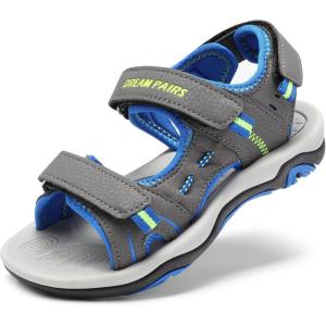 DREAM PAIRS Boys Girls Sandals Kids Athletic Summer Sports Water Shoes for Toddler/Little Kid/Big Kid(Dark/Grey/Royal/Neon/Green)