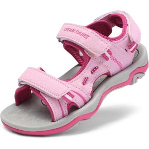 DREAM PAIRS Boys Girls Sandals Kids Athletic Summer Sports Water Shoes for Toddler/Little Kid/Big Kid(Pink/Fuchsia)
