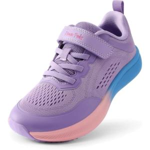 DREAM PAIRS Kids Wide Toe Box Athletic Running Sneakers Breathable Lightweight Casual Tennis Shoes Minimalist for Boys Girls School Sports(Purple)