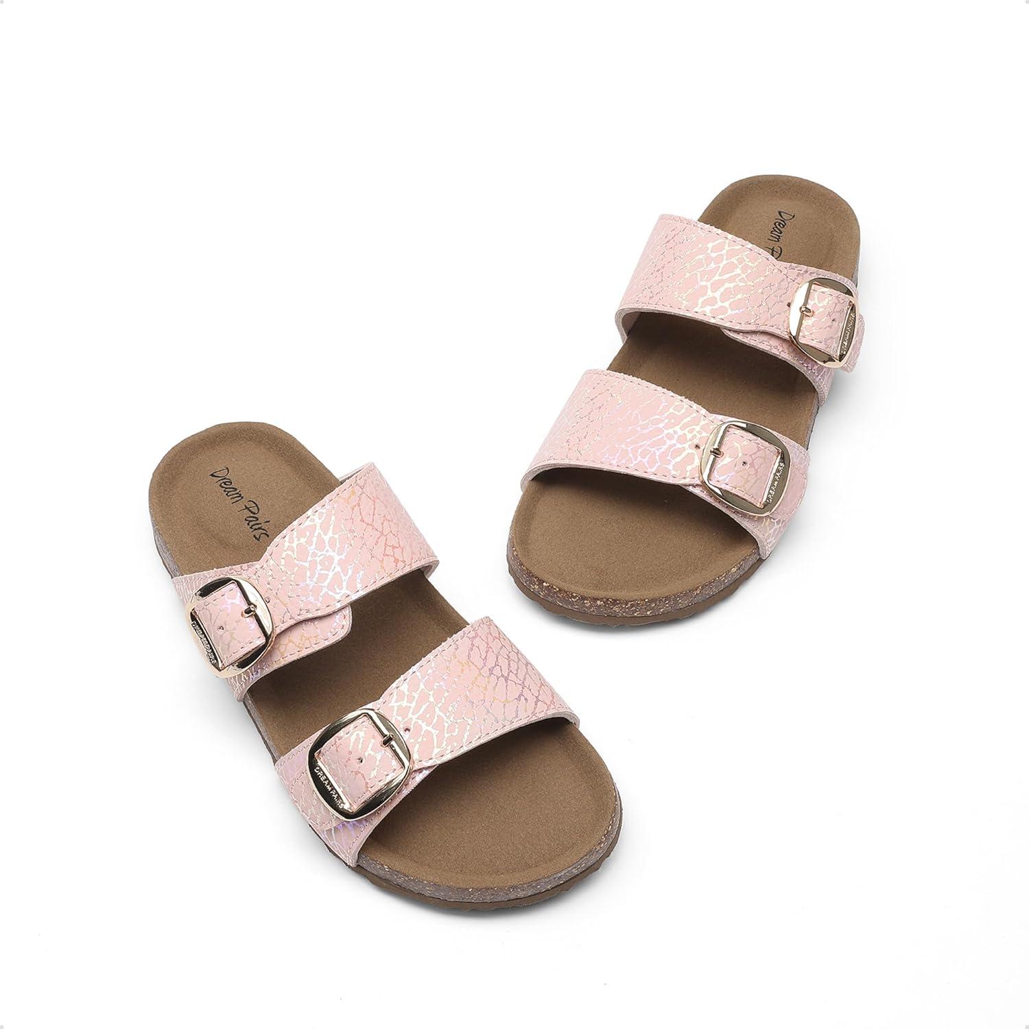 image:imageDREAM PAIRS Girls Boys Slides For Kids NonSlip with Adjustable Straps for Indoor amp Outdoor Toddler Little KidBig KidPink