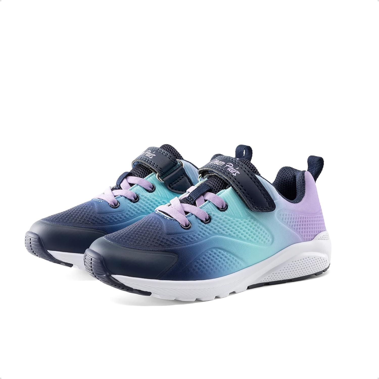 image:imageDREAM PAIRS Girls Running Shoes Kids Sneakers Tennis ColorBurst Lightweight Casual Walking ShoesNavyPurple