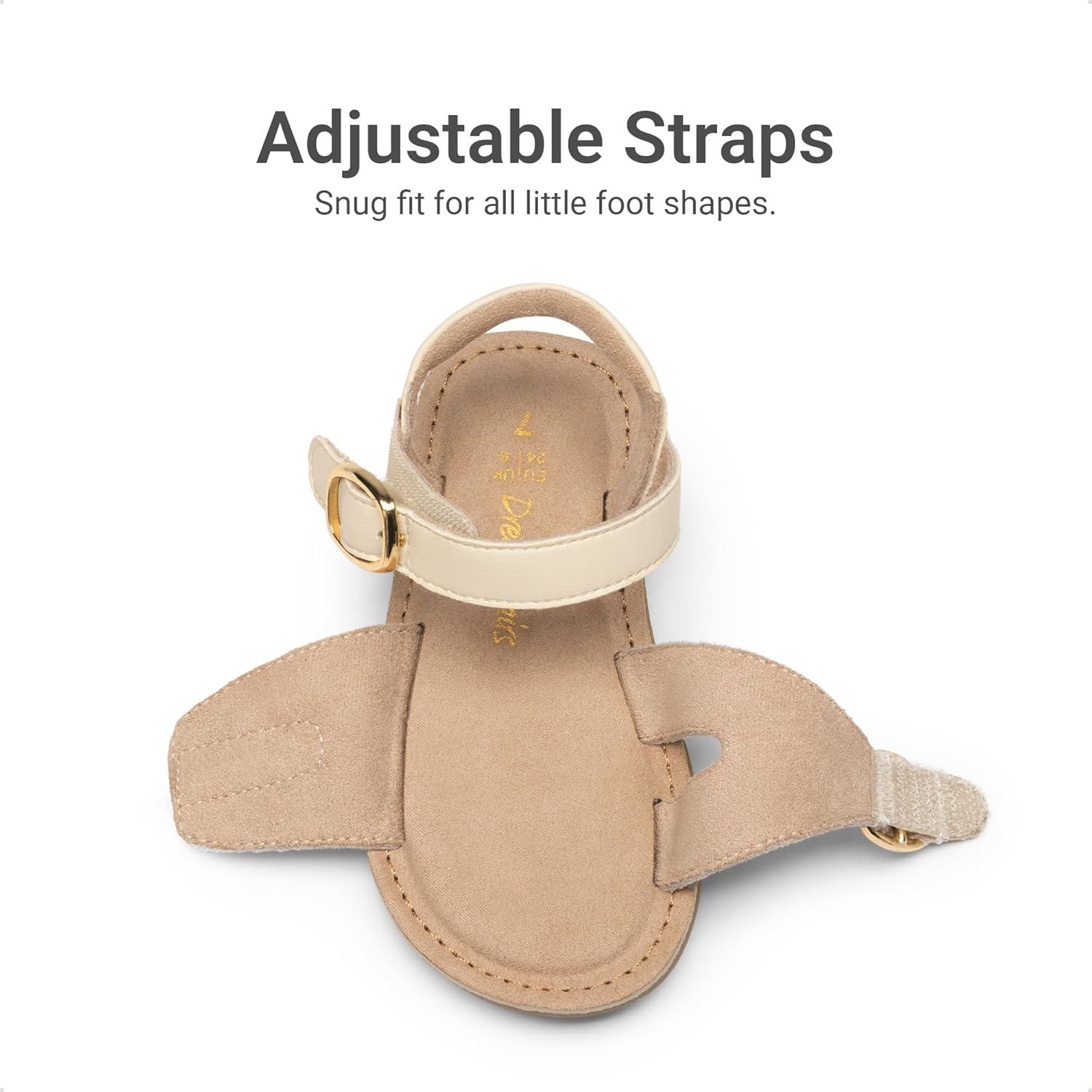 image:imageDREAM PAIRS Girls Sandals Fashion Sandal with Adjustable Straps OpenToe Comfortable Summer Shoes for Toddler Little KidBeige