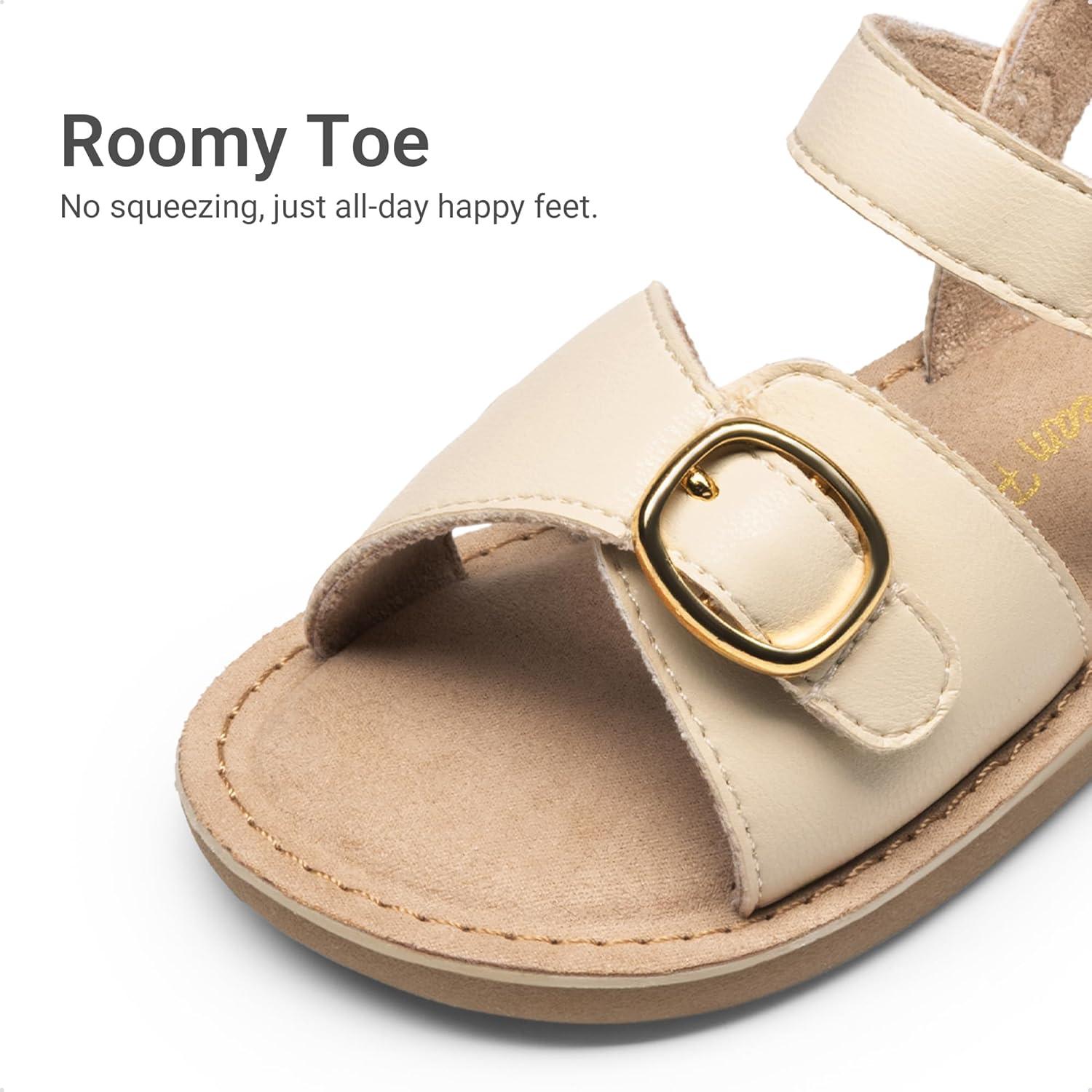 image:imageDREAM PAIRS Girls Sandals Fashion Sandal with Adjustable Straps OpenToe Comfortable Summer Shoes for Toddler Little KidBeige
