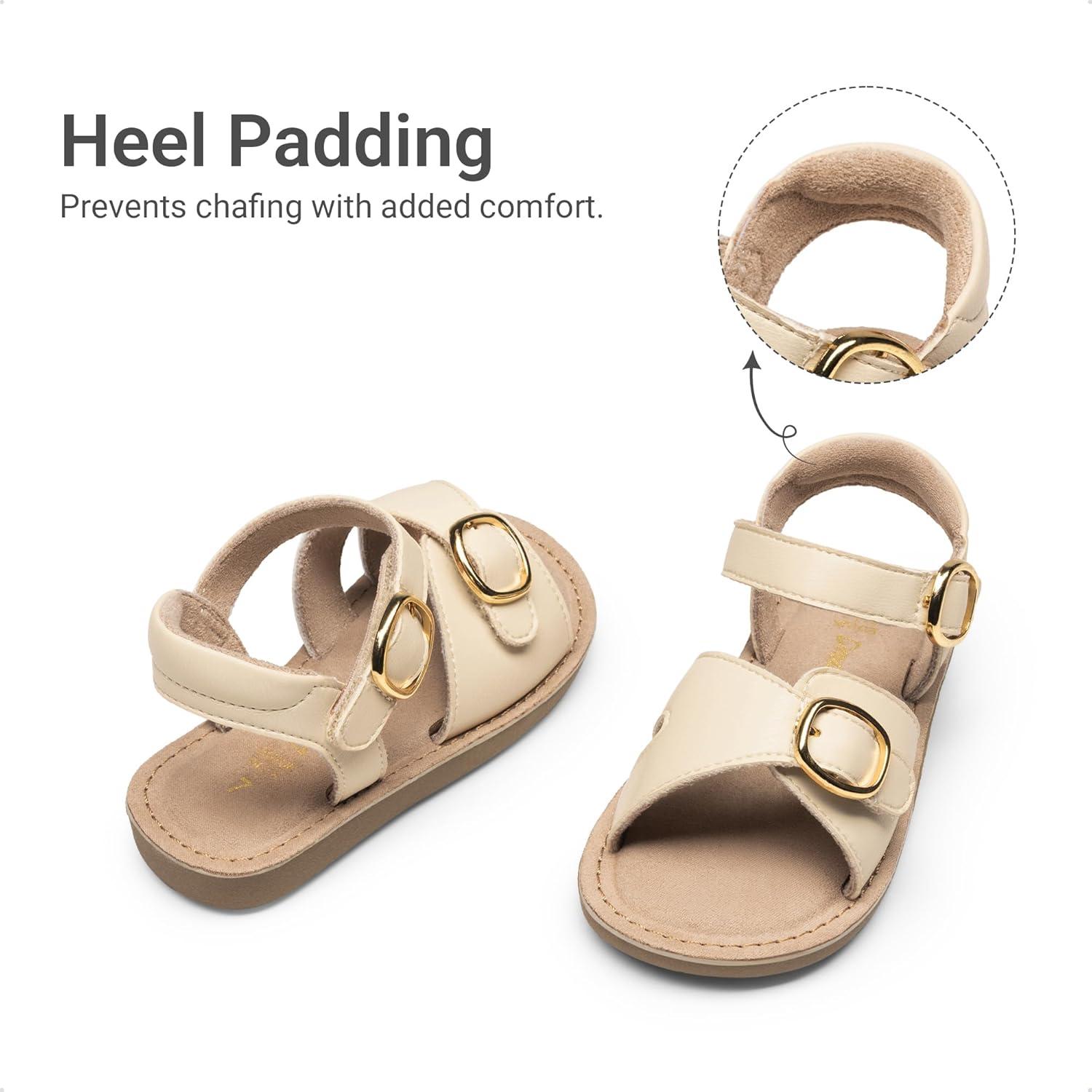 image:imageDREAM PAIRS Girls Sandals Fashion Sandal with Adjustable Straps OpenToe Comfortable Summer Shoes for Toddler Little KidBeige