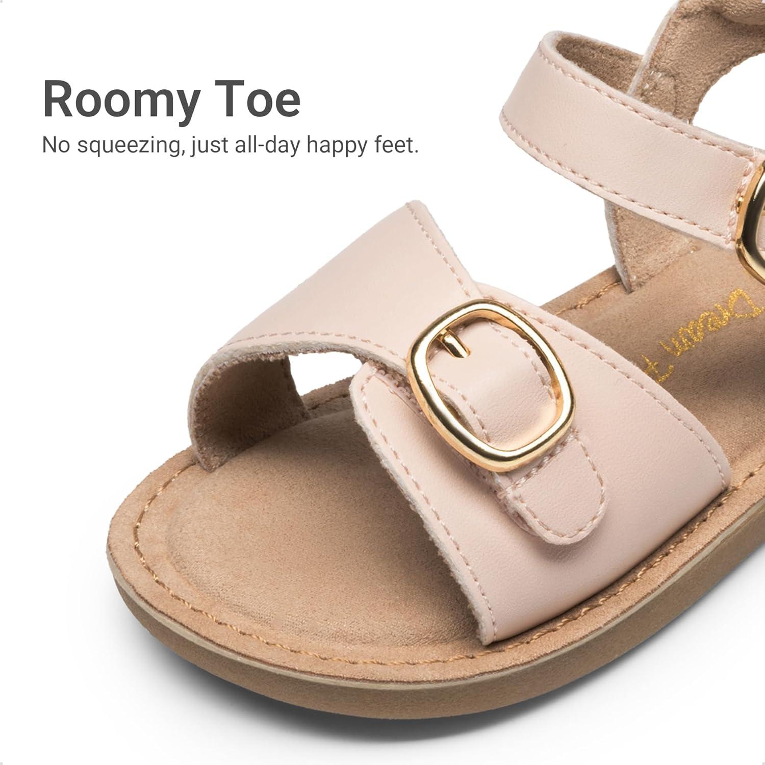 image:imageDREAM PAIRS Girls Sandals Fashion Sandal with Adjustable Straps OpenToe Comfortable Summer Shoes for Toddler Little KidPink