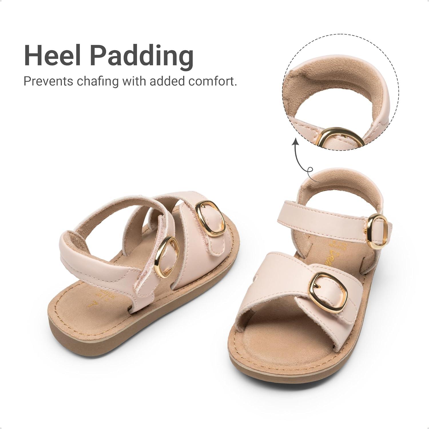 image:imageDREAM PAIRS Girls Sandals Fashion Sandal with Adjustable Straps OpenToe Comfortable Summer Shoes for Toddler Little KidPink
