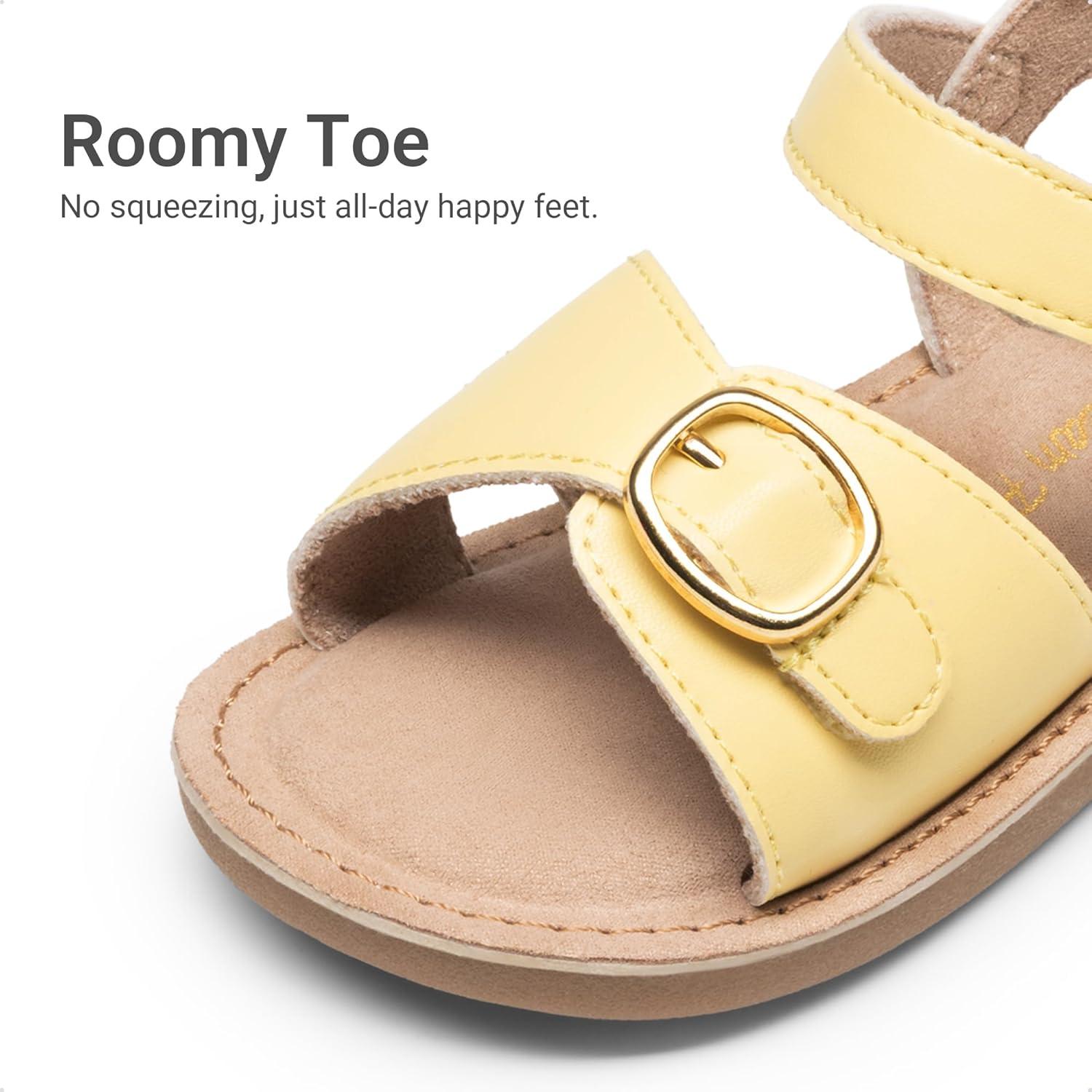 image:imageDREAM PAIRS Girls Sandals Fashion Sandal with Adjustable Straps OpenToe Comfortable Summer Shoes for Toddler Little KidYellow