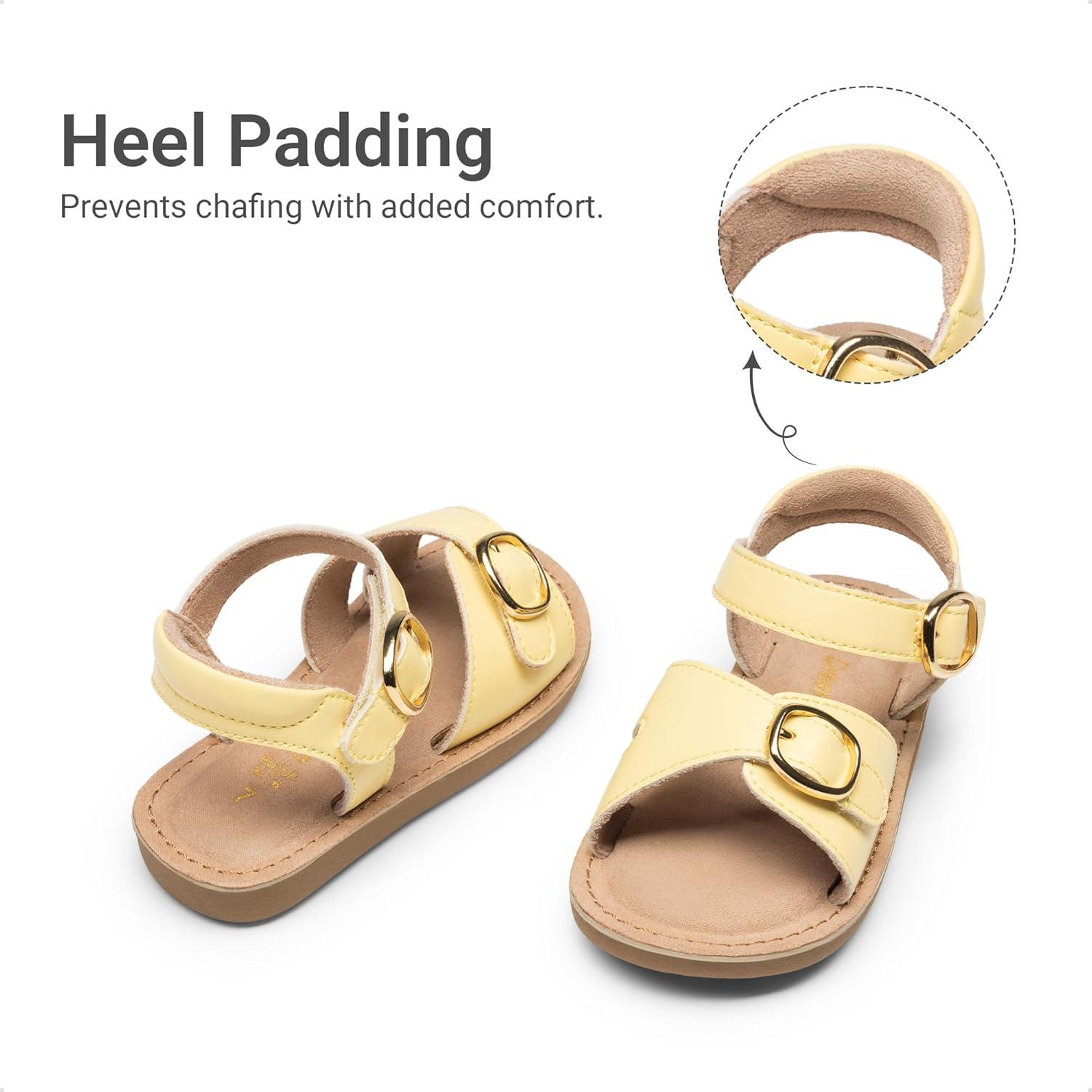 image:imageDREAM PAIRS Girls Sandals Fashion Sandal with Adjustable Straps OpenToe Comfortable Summer Shoes for Toddler Little KidYellow