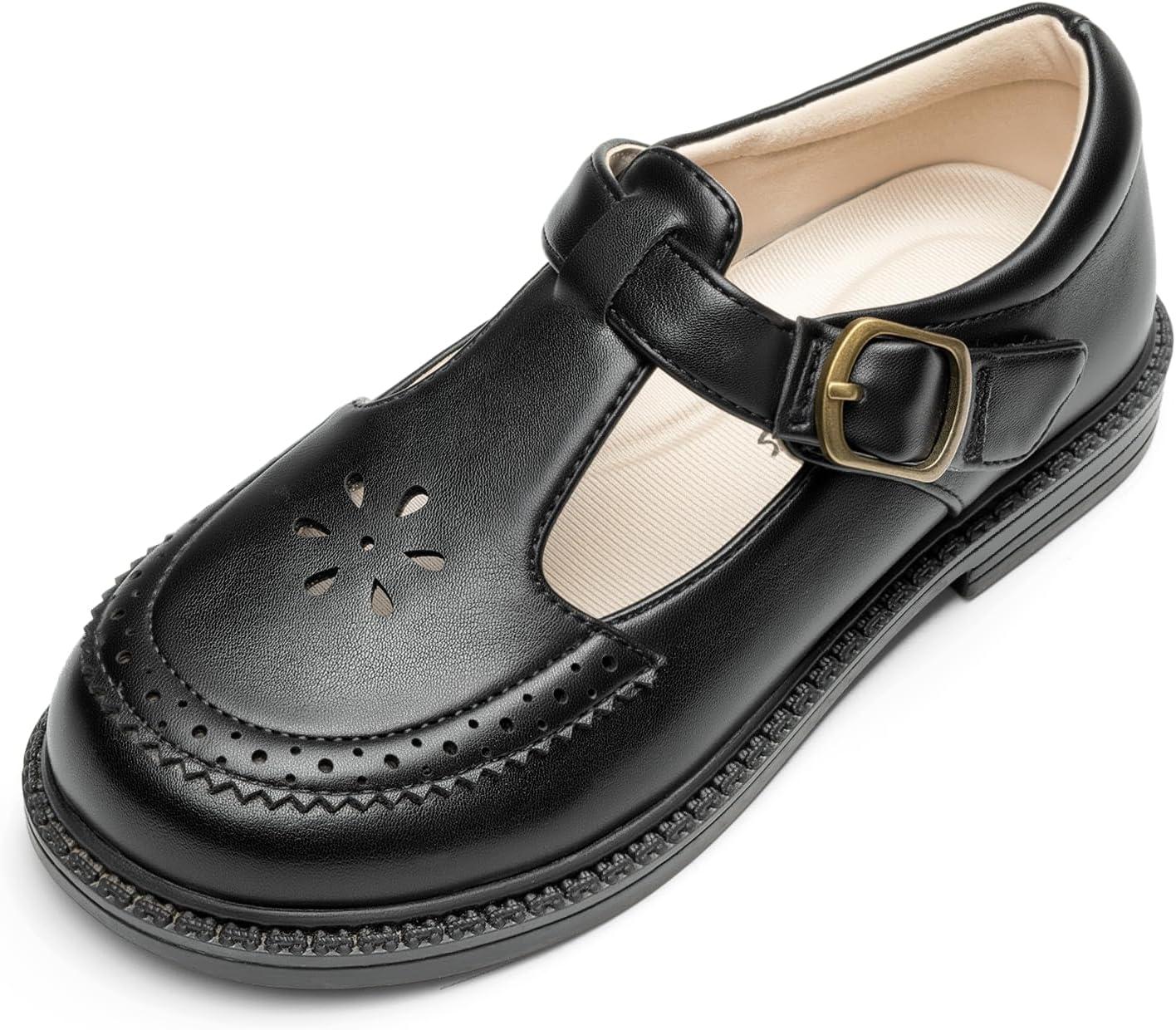 image:imageDREAM PAIRS Toddler Little Girls Mary Jane Dress Shoes Ballet Flats for Girl School Uniform ShoesBlack