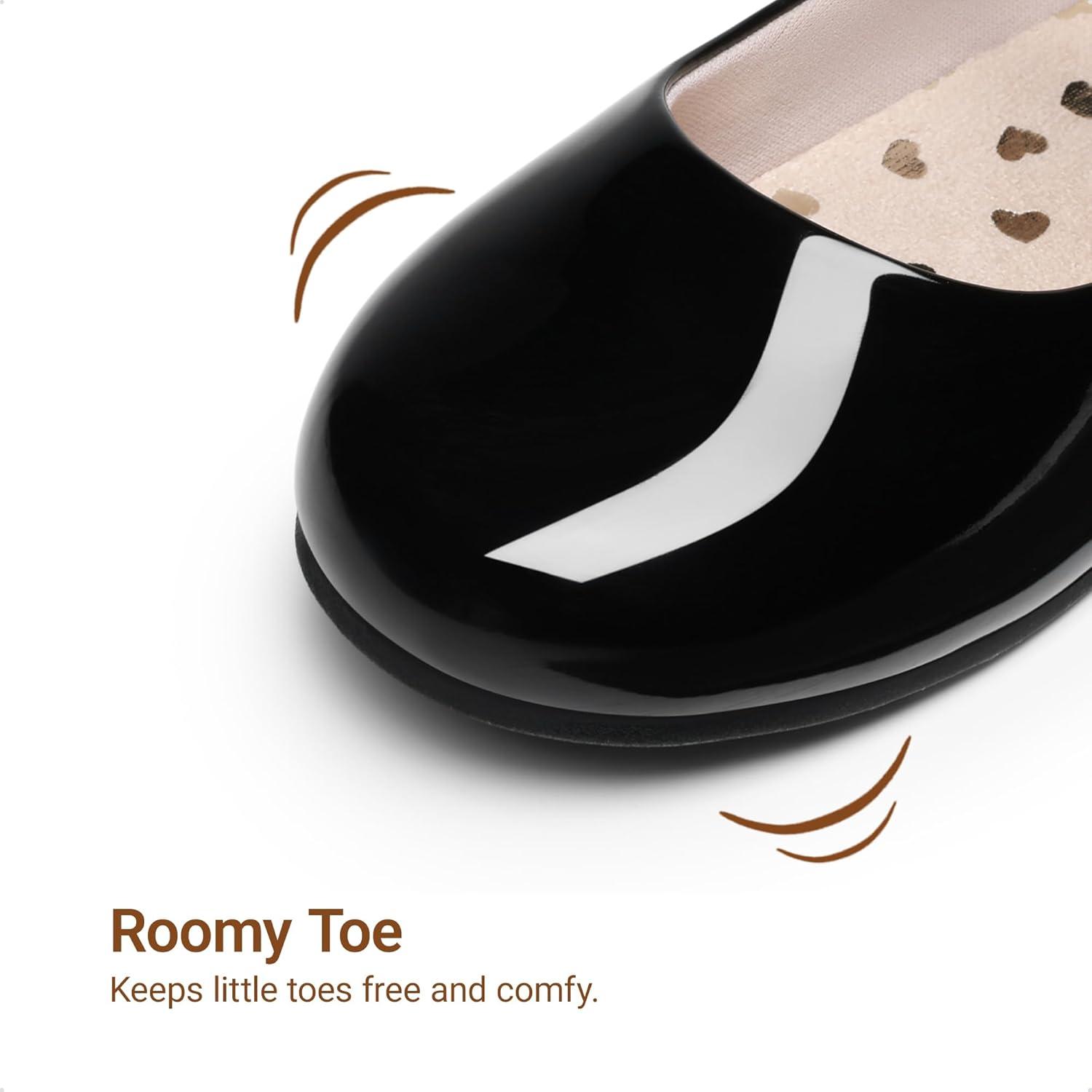image:imageDREAM PAIRS Toddler Little Girls Mary Jane Dress Shoes Wedding Ballet Flats Round Toe Flower Girl ShoesBlack
