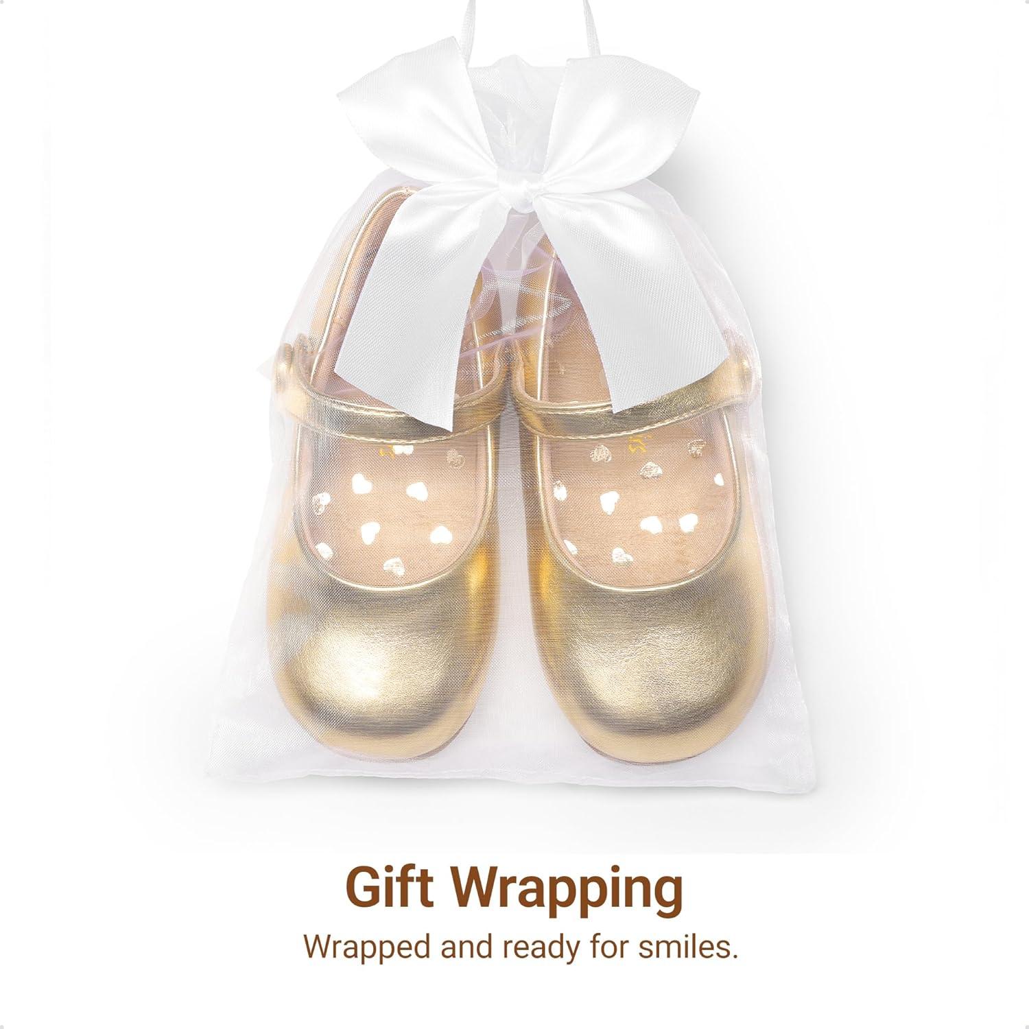 image:imageDREAM PAIRS Toddler Little Girls Mary Jane Dress Shoes Wedding Ballet Flats Round Toe Flower Girl ShoesGold