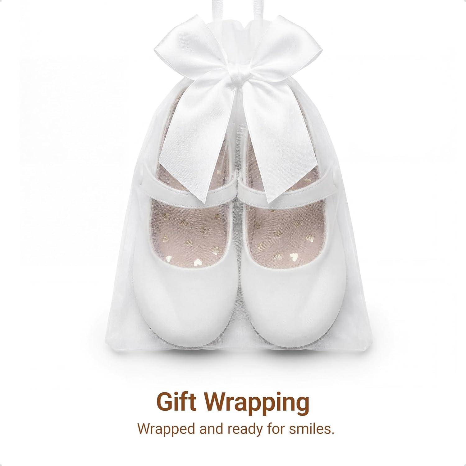 image:imageDREAM PAIRS Toddler Little Girls Mary Jane Dress Shoes Wedding Ballet Flats Round Toe Flower Girl ShoesWhite