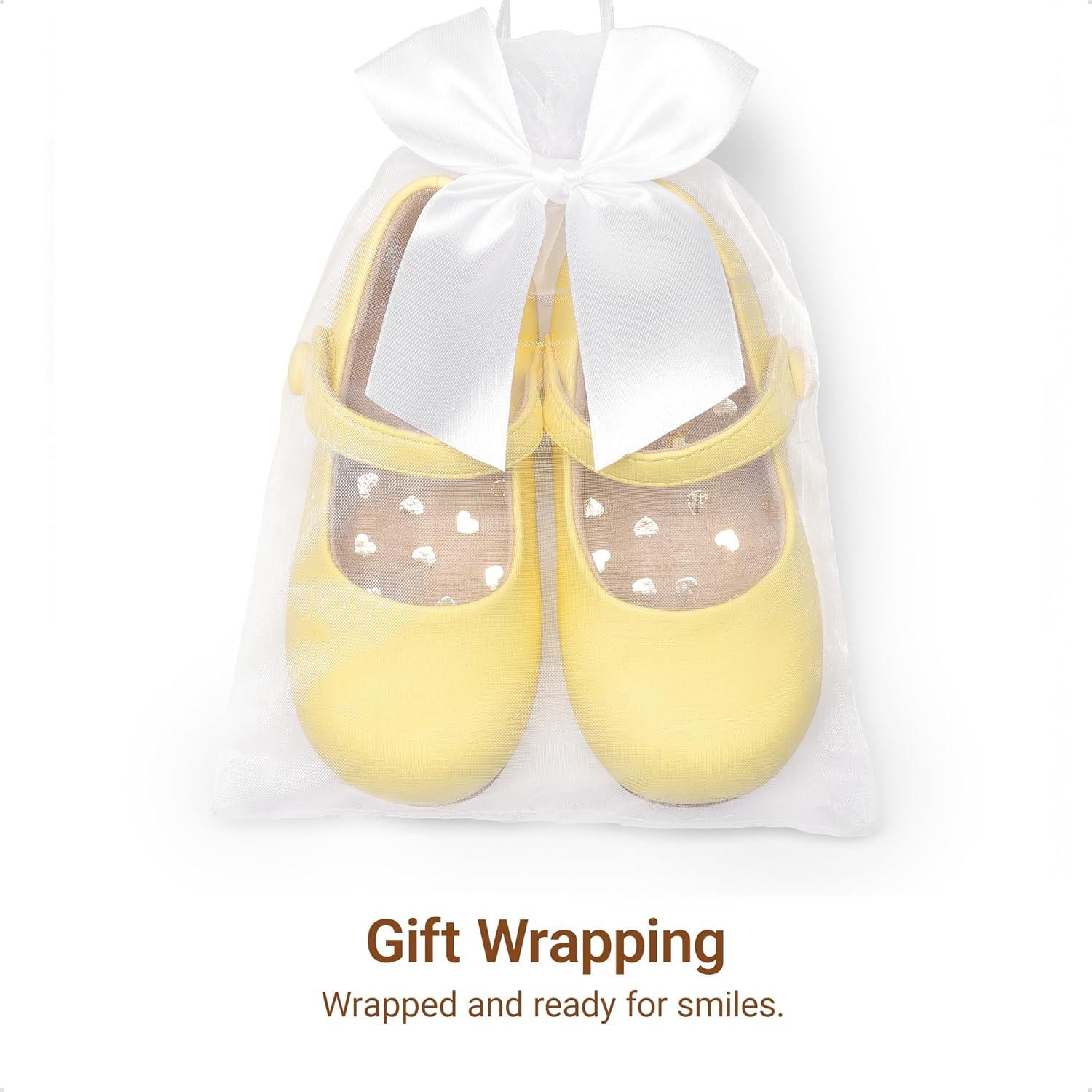 image:imageDREAM PAIRS Toddler Little Girls Mary Jane Dress Shoes Wedding Ballet Flats Round Toe Flower Girl ShoesYellow