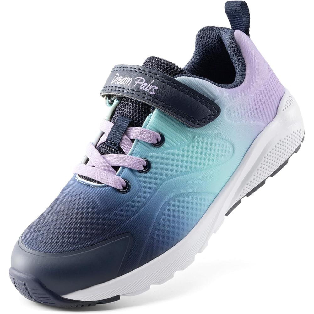 image:imageDREAM PAIRS Girls Running Shoes Kids Sneakers Tennis ColorBurst Lightweight Casual Walking ShoesNavyPurple