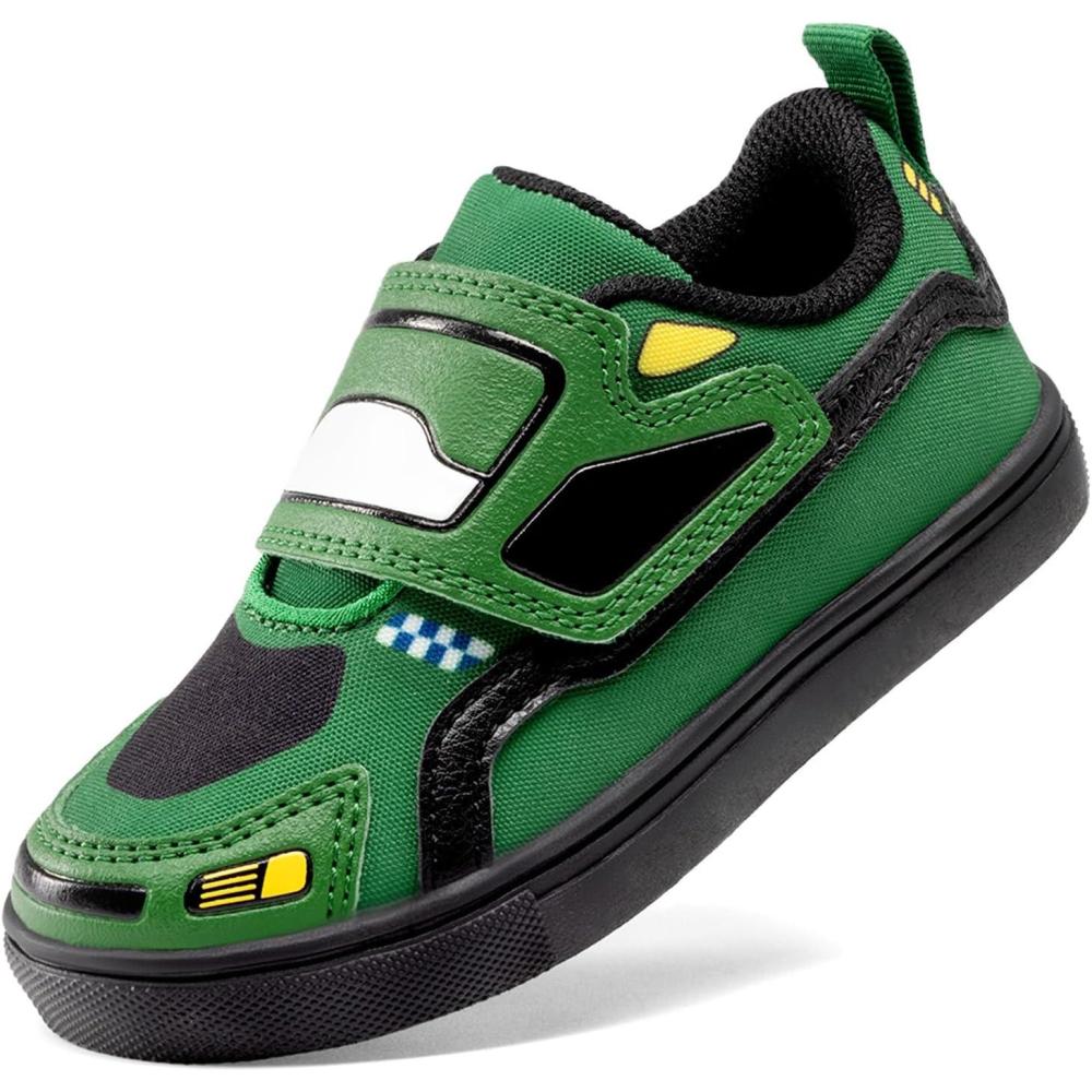 image:imageDREAM PAIRS Toddler Boys Sneakers Little Kids Shoes Fun Cartoon Cute Causal Walking Hook and Loop LightweightGreen