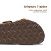 DREAM PAIRS Girls Boys Slides For Kids Non-Slip with Adjustable Straps for Indoor & Outdoor Toddler Little Kid/Big Kid(Camel)