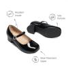 DREAM PAIRS Girls Dress Shoes Mary Jane Low Heels Flower Wedding Party Pump Prom Footwear for Little/Big Kids(Black)