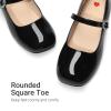 DREAM PAIRS Girls Dress Shoes Mary Jane Low Heels Flower Wedding Party Pump Prom Footwear for Little/Big Kids(Black)