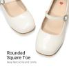 DREAM PAIRS Girls Dress Shoes Mary Jane Low Heels Flower Wedding Party Pump Prom Footwear for Little/Big Kids(White)