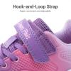 DREAM PAIRS Girls Running Shoes Kids Sneakers Tennis ColorBurst Lightweight Casual Walking Shoes(Purple/Hot Pink)
