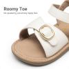DREAM PAIRS Girls Sandals Fashion Sandal with Adjustable Straps Open-Toe Comfortable Summer Shoes for Toddler Little Kid(White)