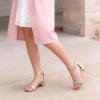 DREAM PAIRS Girls Sandals Low Heel Dress Pump Ankle Strap Flower Wedding Party Shoes for Little Kid/Big Kid(Gold-glitter)
