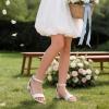 DREAM PAIRS Girls Sandals Low Heel Dress Pump Ankle Strap Flower Wedding Party Shoes for Little Kid/Big Kid(White)