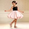 DREAM PAIRS Girls Sandals Open Toe Low Block Chunky Heels Sandals Bow Flower Party Dress Pumps Shoes for Little Big Kid(Pink)