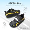 DREAM PAIRS Toddler Boys Sneakers Little Kids Shoes Fun Cartoon Cute Causal Walking Hook and Loop Lightweight(Black)