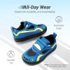 DREAM PAIRS Toddler Boys Sneakers Little Kids Shoes Fun Cartoon Cute Causal Walking Hook and Loop Lightweight(Blue)