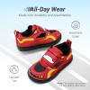 DREAM PAIRS Toddler Boys Sneakers Little Kids Shoes Fun Cartoon Cute Causal Walking Hook and Loop Lightweight(Red)