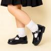 DREAM PAIRS Toddler Little Girl’s Mary Jane Dress Shoes – Ballet Flats for Girl School Uniform Shoes(All Black)