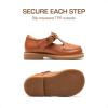 DREAM PAIRS Toddler Little Girl’s Mary Jane Dress Shoes – Ballet Flats for Girl School Uniform Shoes(Brown)