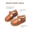 DREAM PAIRS Toddler Little Girl’s Mary Jane Dress Shoes – Ballet Flats for Girl School Uniform Shoes(Brown)