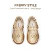 DREAM PAIRS Toddler Little Girl’s Mary Jane Dress Shoes – Ballet Flats for Girl School Uniform Shoes(Gold)