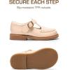 DREAM PAIRS Toddler Little Girl’s Mary Jane Dress Shoes – Ballet Flats for Girl School Uniform Shoes(Nude)