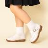 DREAM PAIRS Toddler Little Girl’s Mary Jane Dress Shoes – Ballet Flats for Girl School Uniform Shoes(White)