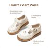 DREAM PAIRS Toddler Little Girl’s Mary Jane Dress Shoes – Ballet Flats for Girl School Uniform Shoes(White)
