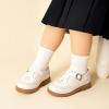 DREAM PAIRS Toddler Little Girl’s Mary Jane Dress Shoes – Ballet Flats for Girl School Uniform Shoes(White)