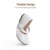 DREAM PAIRS Toddler Little Girls Mary Jane Dress Shoes Wedding Ballet Flats Round Toe Flower Girl Shoes(White)