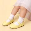 DREAM PAIRS Toddler Little Girls Mary Jane Dress Shoes Wedding Ballet Flats Round Toe Flower Girl Shoes(Yellow)