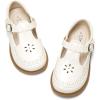 DREAM PAIRS Toddler Little Girl’s Mary Jane Dress Shoes – Ballet Flats for Girl School Uniform Shoes(All White)