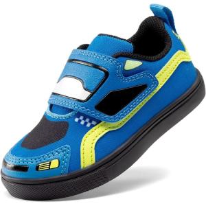 DREAM PAIRS Toddler Boys Sneakers Little Kids Shoes Fun Cartoon Cute Causal Walking Hook and Loop Lightweight(Blue)