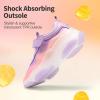 DREAM PAIRS Boys Girls Slip-on Sneakers Lightweight Breathable Walking Shoes(Purple/Pink)