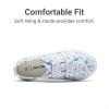 DREAM PAIRS Kid Toddler Sneakers Boys Girls Canvas with Cartoon Dual Hook and Loops for School Walking(Light Blue/Pink)