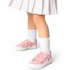 DREAM PAIRS Kid Toddler Sneakers Boys Girls Canvas with Cartoon Dual Hook and Loops for School Walking(Pink)