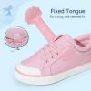 DREAM PAIRS Toddler Girls Sneakers Lightweight Comfortable Hook and Loop Casual Walking Cartoon Cute Little Kids Shoes(Pink)