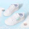 DREAM PAIRS Toddler Girls Sneakers Lightweight Comfortable Hook and Loop Casual Walking Cartoon Cute Little Kids Shoes(White)