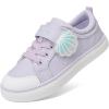 DREAM PAIRS Toddler Girls Sneakers Lightweight Comfortable Hook and Loop Casual Walking Cartoon Cute Little Kids Shoes(Purple)