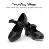 DREAM PAIRS Kids Tap Shoes for Girls Dance Shoes Boys Easy Strap Tap Mary Jane PU Leather for Toddler/Little Kid/Big Kid(Black-pu)